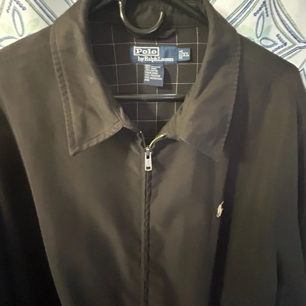 Polo by Ralph Lauren Men's Black Lightweight Jacket with Full Lining, Waistband - Picture 14 of 16